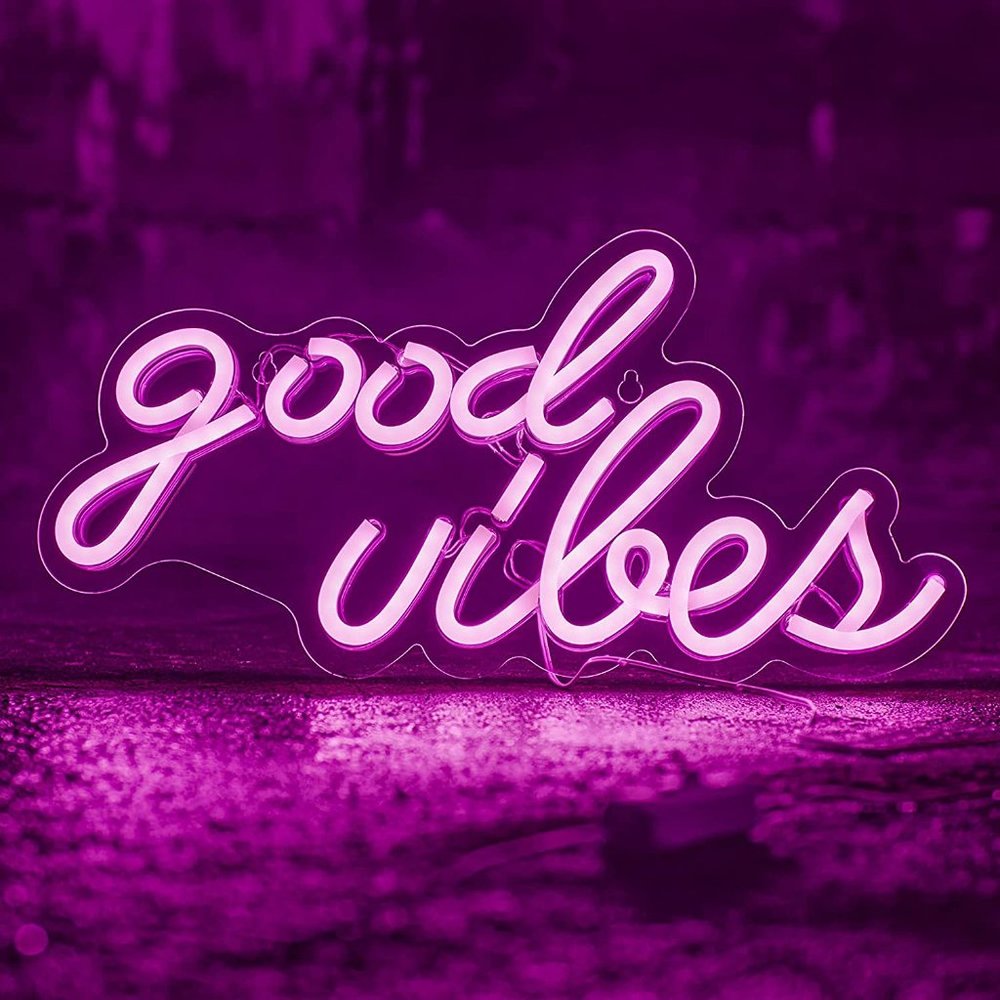 Good Vibes Only Neon Pink Party/Dorm/Wedding/Bday/Babyshower/Graduation Decor - Picture 4 of 7